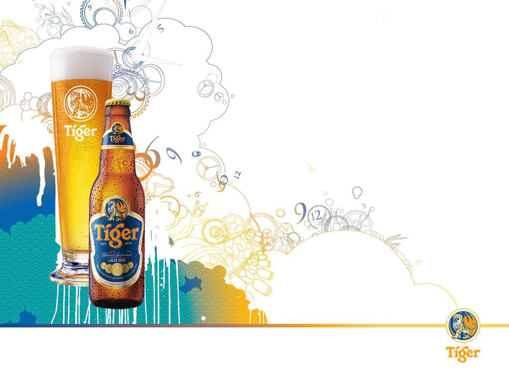 Hình ảnh banner quảng cáo cho bia Tiger